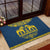 Sweden Daleclarian Horse Rubber Doormat Floral Folk Pattern Blue Version