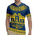Sweden Daleclarian Horse Rugby Jersey Floral Folk Pattern Blue Version