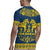 Sweden Daleclarian Horse Rugby Jersey Floral Folk Pattern Blue Version