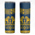 Sweden Dalecarlian Horse Skinny Tumbler Floral Folk Pattern Blue Version LT18