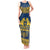 Sweden Daleclarian Horse Tank Maxi Dress Floral Folk Pattern Blue Version