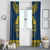 Sweden Daleclarian Horse Window Curtain Floral Folk Pattern Blue Version