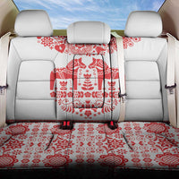 Sweden Daleclarian Horse Back Car Seat Cover Floral Folk Pattern White Version