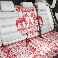 Sweden Daleclarian Horse Back Car Seat Cover Floral Folk Pattern White Version