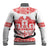Sweden Daleclarian Horse Baseball Jacket Floral Folk Pattern White Version