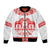 Sweden Daleclarian Horse Bomber Jacket Floral Folk Pattern White Version