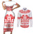 Sweden Daleclarian Horse Couples Matching Short Sleeve Bodycon Dress and Long Sleeve Button Shirt Floral Folk Pattern White Version