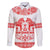 Sweden Daleclarian Horse Family Matching Mermaid Dress and Hawaiian Shirt Floral Folk Pattern White Version