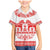 Sweden Daleclarian Horse Family Matching Mermaid Dress and Hawaiian Shirt Floral Folk Pattern White Version