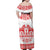 Sweden Daleclarian Horse Family Matching Off Shoulder Maxi Dress and Hawaiian Shirt Floral Folk Pattern White Version