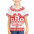 Sweden Daleclarian Horse Family Matching Puletasi and Hawaiian Shirt Floral Folk Pattern White Version