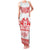 Sweden Daleclarian Horse Family Matching Tank Maxi Dress and Hawaiian Shirt Floral Folk Pattern White Version