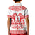 Sweden Daleclarian Horse Kid Polo Shirt Floral Folk Pattern White Version