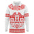 Sweden Daleclarian Horse Long Sleeve Polo Shirt Floral Folk Pattern White Version