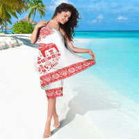 Sweden Daleclarian Horse Sarong Floral Folk Pattern White Version