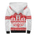 Sweden Daleclarian Horse Sherpa Hoodie Floral Folk Pattern White Version