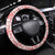 Sweden Daleclarian Horse Steering Wheel Cover Floral Folk Pattern White Version