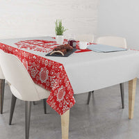 Sweden Daleclarian Horse Tablecloth Floral Folk Pattern White Version