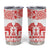 Sweden Daleclarian Horse Tumbler Cup Floral Folk Pattern White Version
