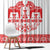 Sweden Daleclarian Horse Window Curtain Floral Folk Pattern White Version