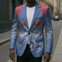 Custom DR Congo Football 2026 Blazer Leopard Power Fan Style