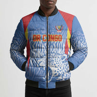 Custom DR Congo Football 2026 Bomber Puffer Jacket Leopard Power Fan Style