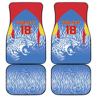 Custom DR Congo Football 2026 Car Mats Leopard Power Fan Style