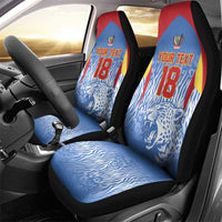 Custom DR Congo Football 2026 Car Seat Cover Leopard Power Fan Style