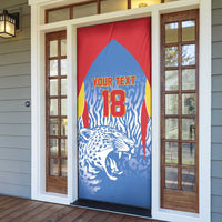 Custom DR Congo Football 2026 Door Cover Leopard Power Fan Style