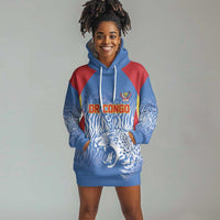 Custom DR Congo Football 2026 Hoodie Dress Leopard Power Fan Style