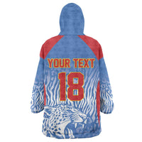 Custom DR Congo Football 2026 Kid Wearable Blanket Hoodie Leopard Power Fan Style