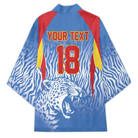 Custom DR Congo Football 2026 Kimono Leopard Power Fan Style