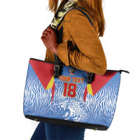 Custom DR Congo Football 2026 Leather Tote Bag Leopard Power Fan Style