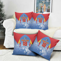 Custom DR Congo Football 2026 Pillow Cover Leopard Power Fan Style