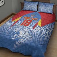 Custom DR Congo Football 2026 Quilt Bed Set Leopard Power Fan Style