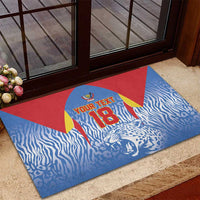 Custom DR Congo Football 2026 Rubber Doormat Leopard Power Fan Style
