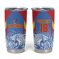 Custom DR Congo Football 2026 Tumbler Cup Leopard Power Fan Style