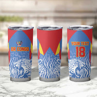 Custom DR Congo Football 2026 Tumbler Cup Leopard Power Fan Style