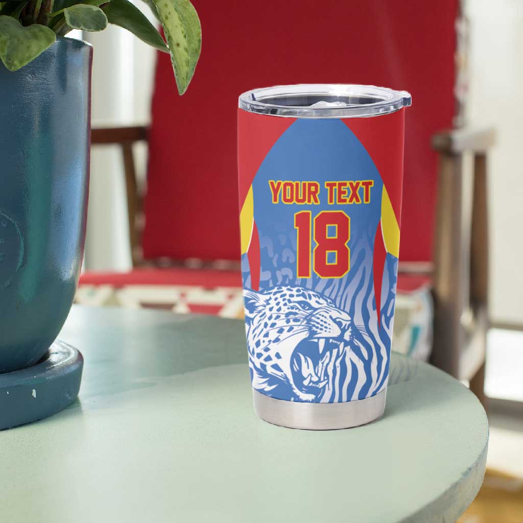 Custom DR Congo Football 2026 Tumbler Cup Leopard Power Fan Style