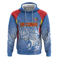 Custom DR Congo Football 2026 Zip Hoodie Leopard Power Fan Style