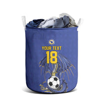 Custom Bosnia and Herzegovina Football 2026 Laundry Basket Blue Dragon National Pride
