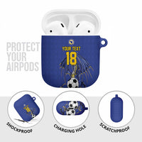 Custom Bosnia and Herzegovina Football 2026 AirPods Case Blue Dragon National Pride