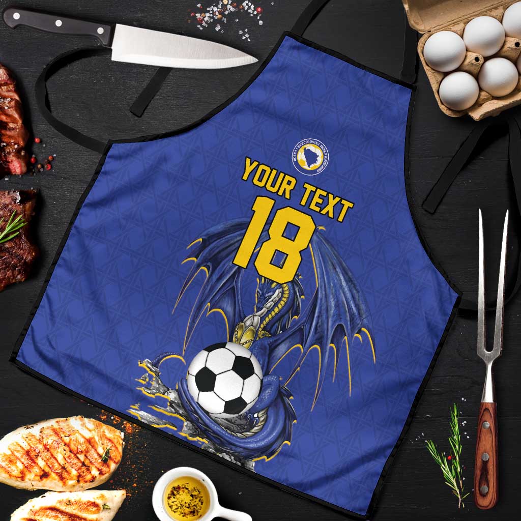 Custom Bosnia and Herzegovina Football 2026 Apron Blue Dragon National Pride