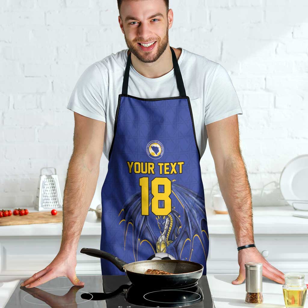 Custom Bosnia and Herzegovina Football 2026 Apron Blue Dragon National Pride