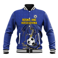 Custom Bosnia and Herzegovina Football 2026 Baseball Jacket Blue Dragon National Pride