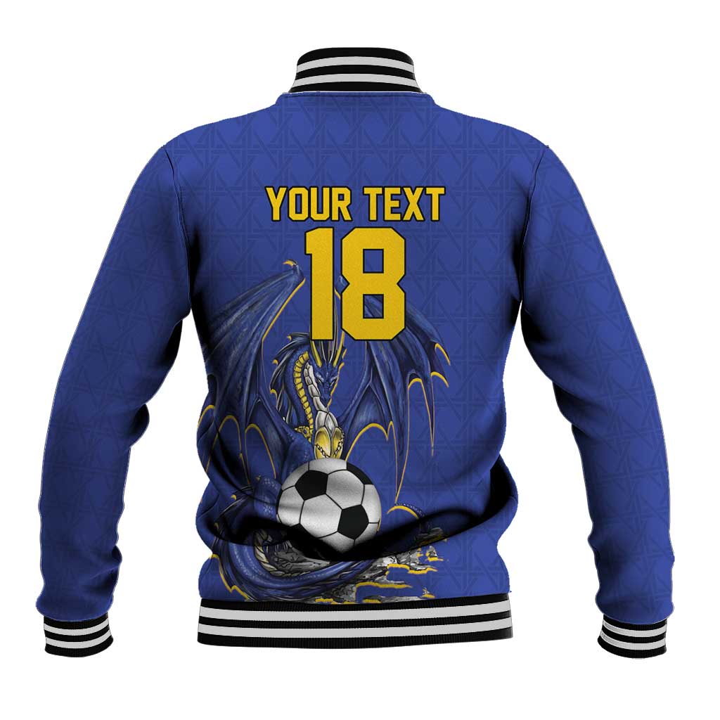 Custom Bosnia and Herzegovina Football 2026 Baseball Jacket Blue Dragon National Pride