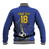 Custom Bosnia and Herzegovina Football 2026 Baseball Jacket Blue Dragon National Pride