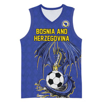 Custom Bosnia and Herzegovina Football 2026 Basketball Jersey Blue Dragon National Pride