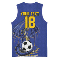 Custom Bosnia and Herzegovina Football 2026 Basketball Jersey Blue Dragon National Pride