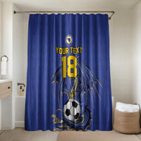 Custom Bosnia and Herzegovina Football 2026 Bathroom Set Blue Dragon National Pride